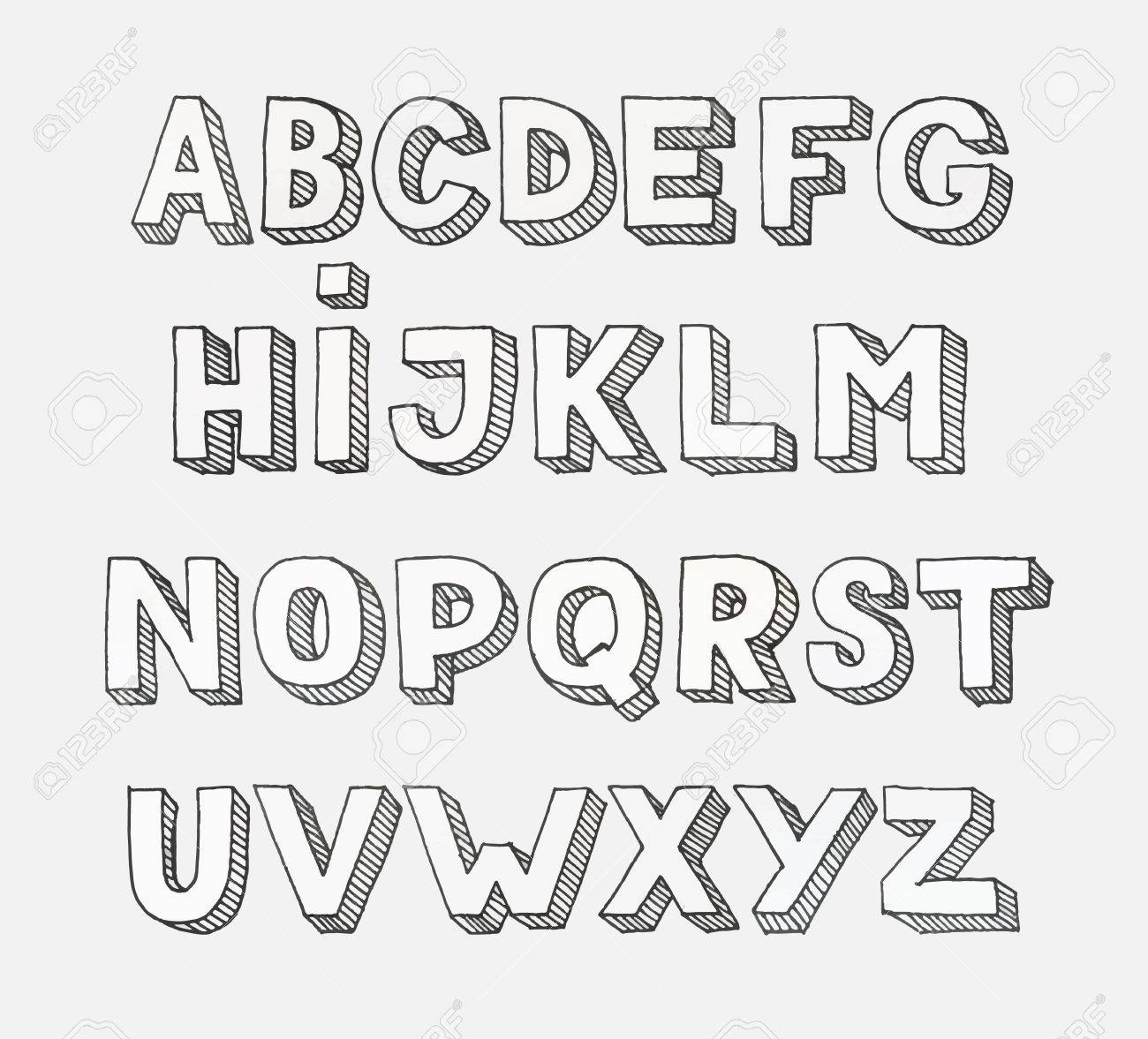 alphabet letters letters of the alphabet written with a brush
