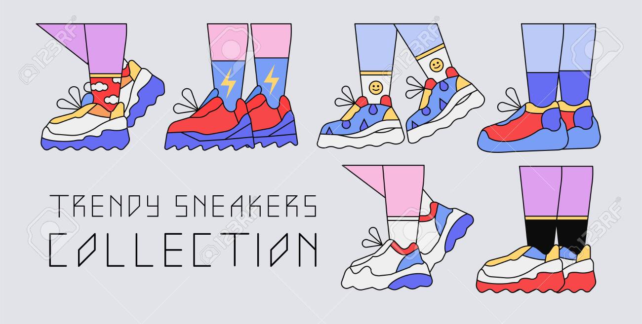 sneakers with high socks