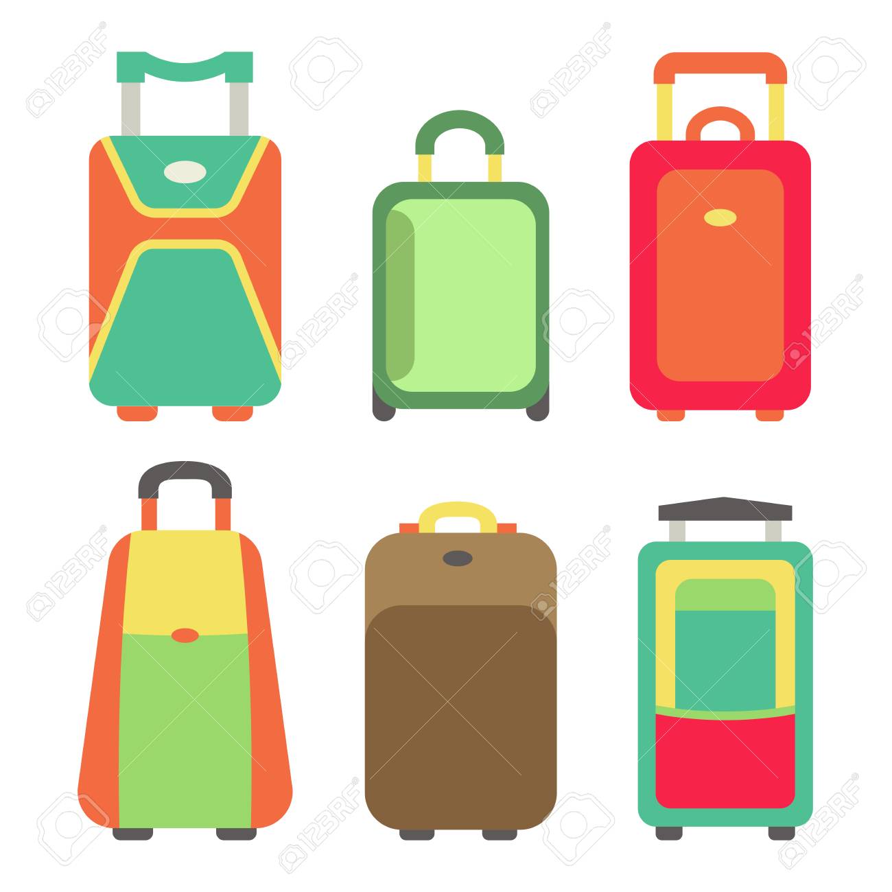 colorful travel bags