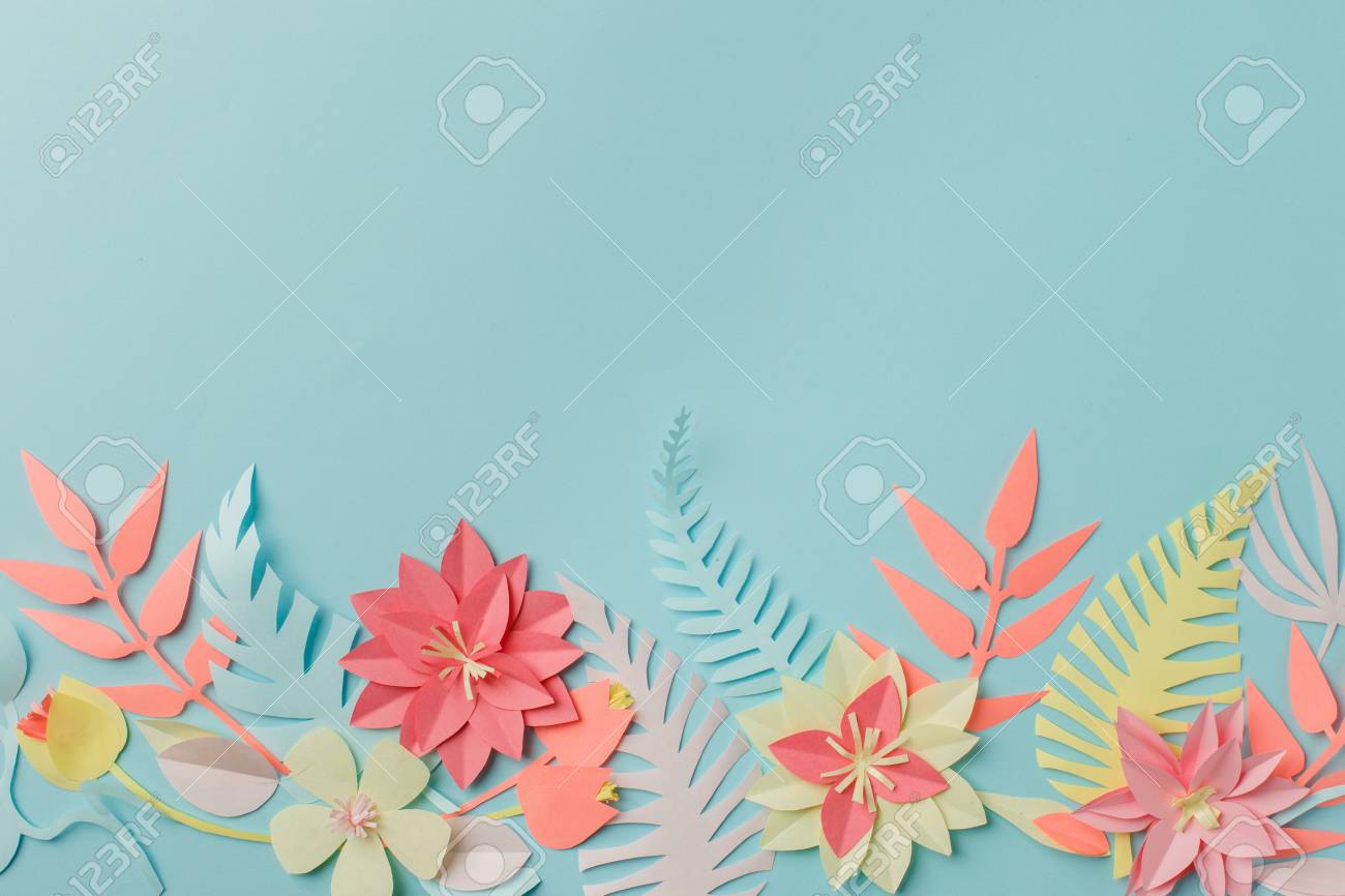 Paper Craft Origami Fower Decoration Creative Idea Tropical