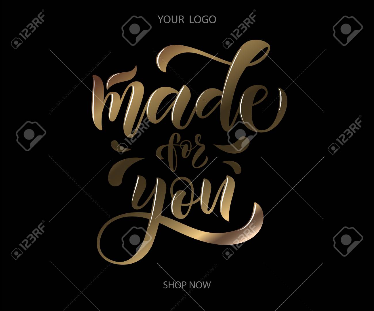 sketched vector typography text as label online website promotion