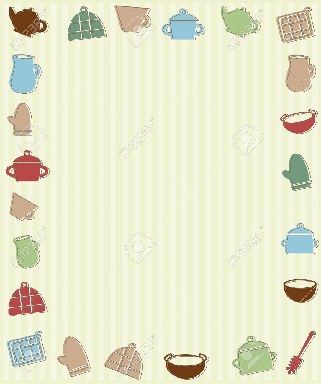 Frame With Kitchen Symbols Royalty Free Cliparts Vectors And Stock Illustration Image