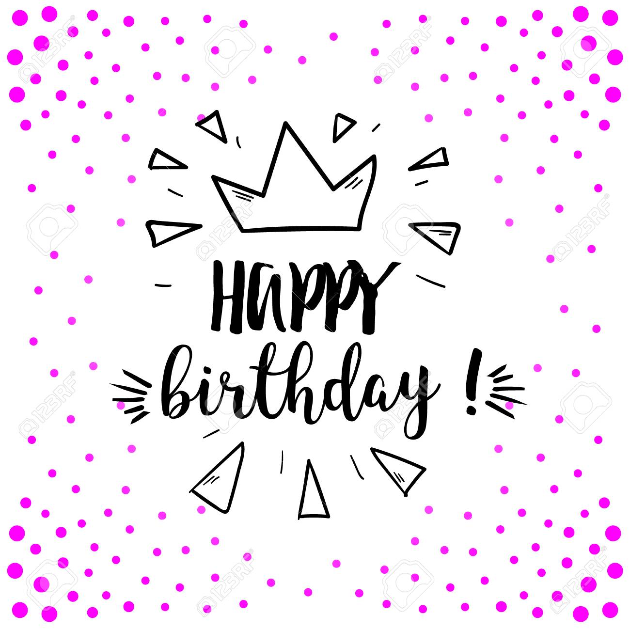Joyeux Anniversaire Belle Affiche De Carte De Voeux Avec Texte Noir Calligraphie Elements De Design Dessines A La Main Clip Art Libres De Droits Vecteurs Et Illustration Image Joyeux Anniversaire Belle Affiche De Carte De Voeux Avec Texte Noir Calligraphie Elements De Design Dessines A La Main Clip Art Libres De Droits Vecteurs Et Illustration Image