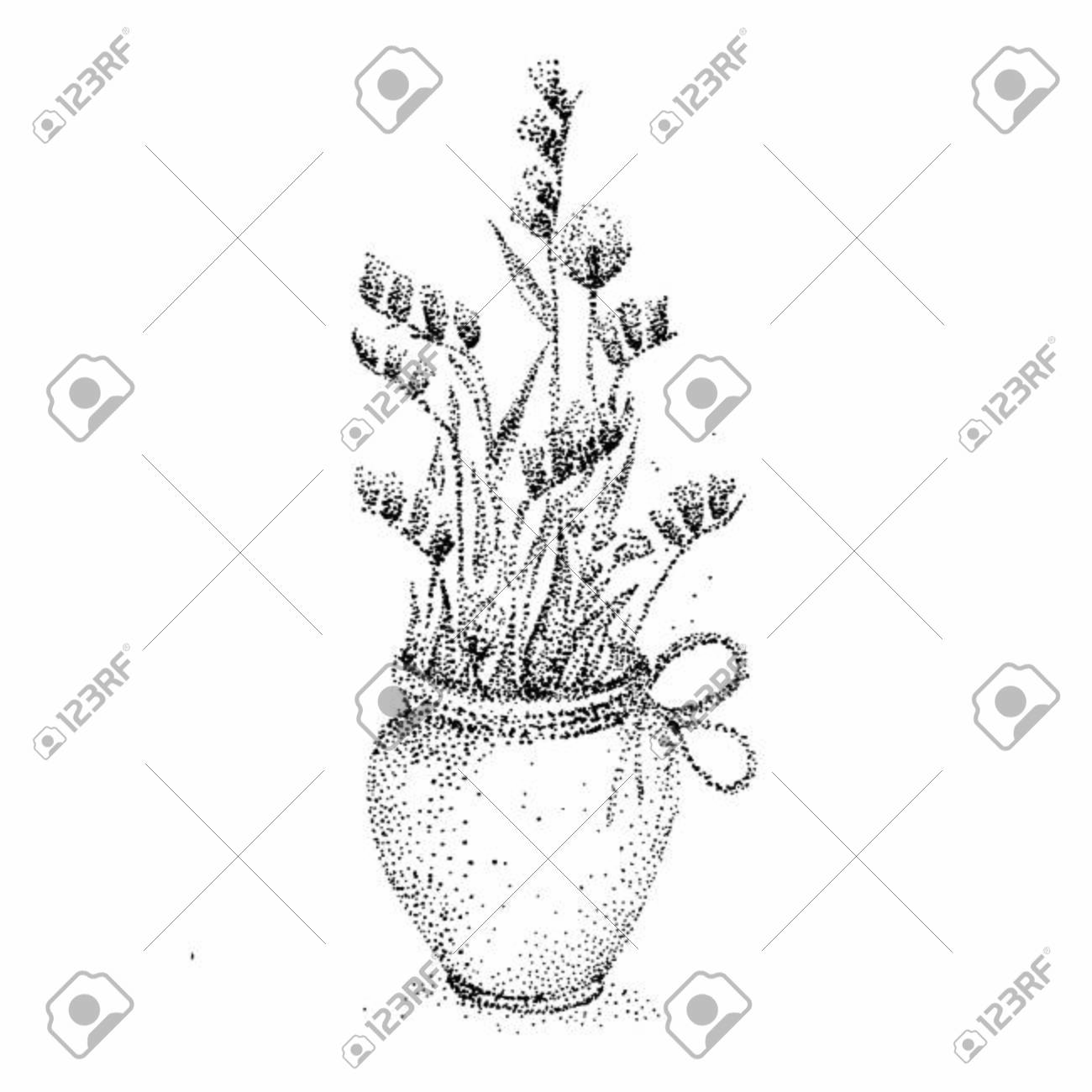 Get Drawing Of Flowers Pot Pics