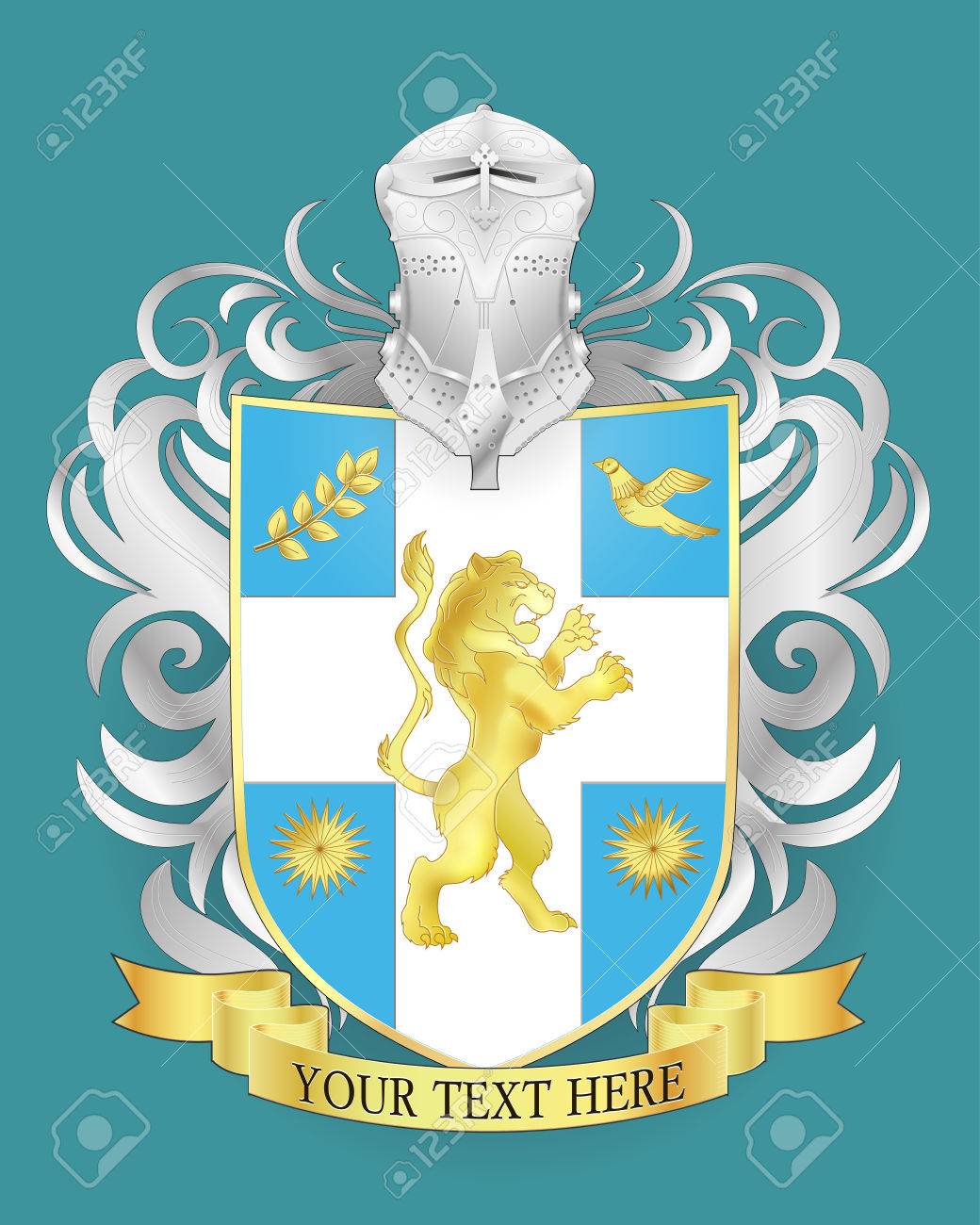 vector heraldic royal crests coat of arms heraldry shield template