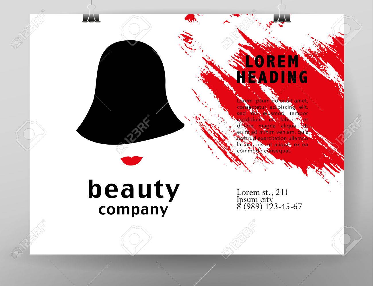 beauty leaflet template