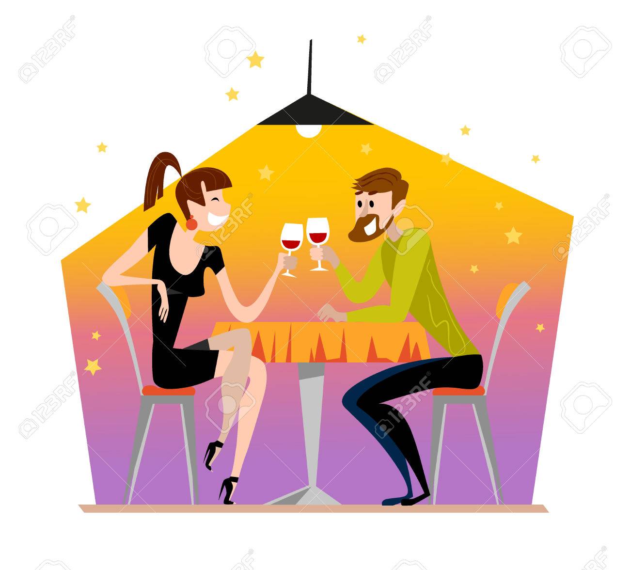 ベクトル フラット レストラン イラスト 漫画のスタイル 男性と女性の文字をデートかわいい 幸せな男と女の夜レストランでワインを飲みながらカフェのテーブルに座っています のイラスト素材 ベクタ Image ベクトル フラット レストラン イラスト 漫画のスタイル 男性と女性の文字をデートかわいい 幸せな男と女の夜レストランでワインを飲みながらカフェのテーブルに座っています のイラスト素材 ベクタ Image