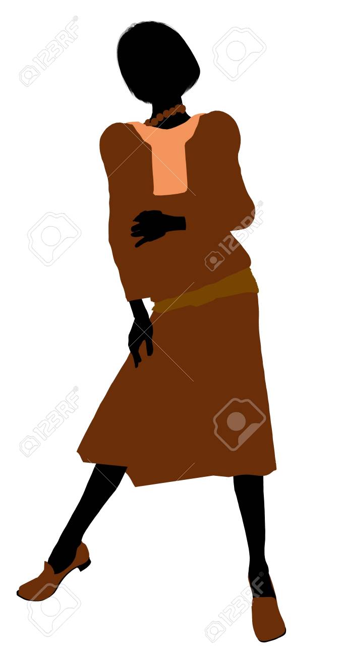 白い背景の上の保守的な女性イラスト シルエット の写真素材 画像素材