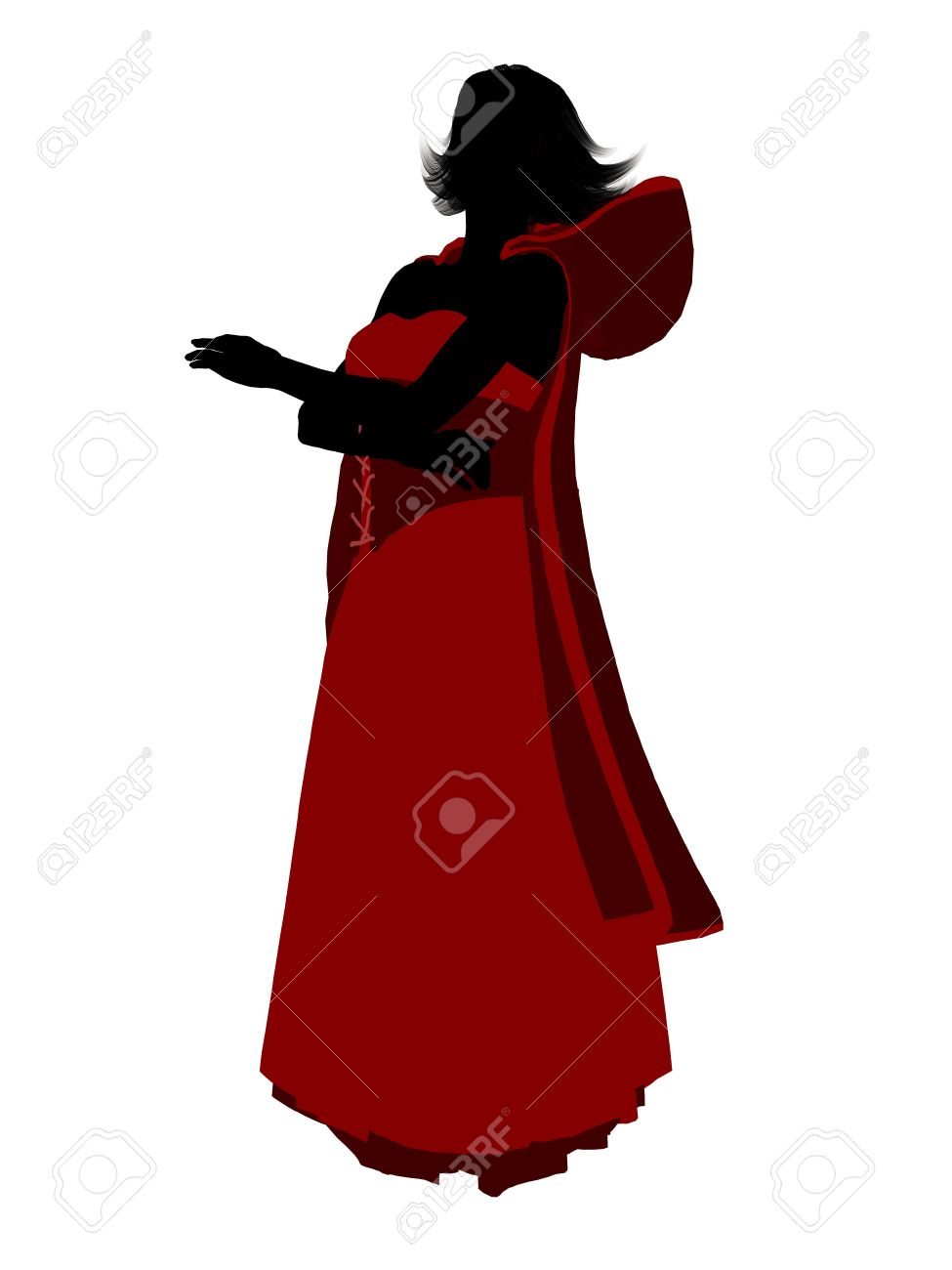 Little Red Riding Hood Ilustracion Silueta Sobre Un Fondo Blanco Fotos Retratos Imagenes Y Fotografia De Archivo Libres De Derecho Image