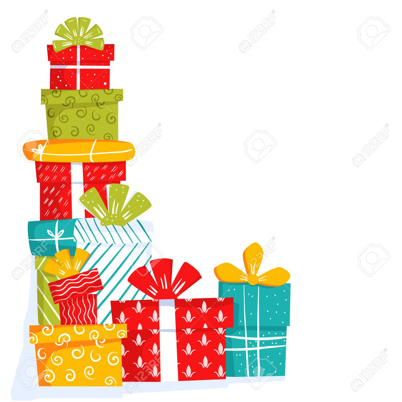 colorful gift boxes for holiday celebrations christmas new gifts template