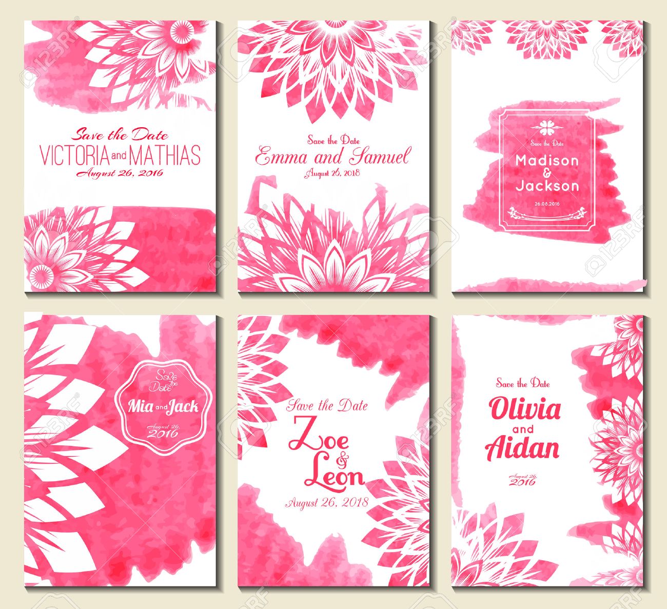 Set Of Perfect Wedding Card Templates Ideal For Save The Date