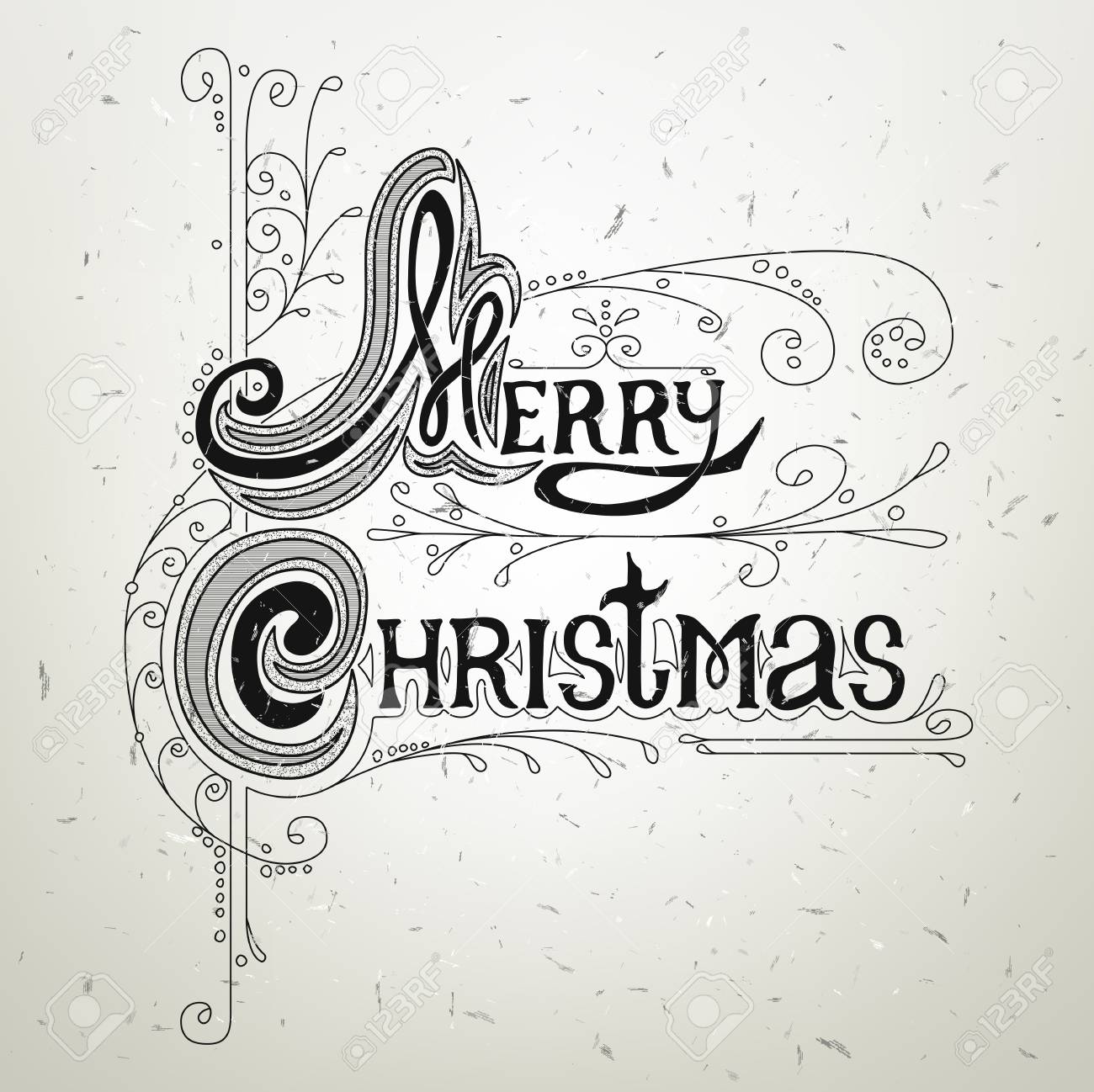 メリー クリスマスの文字デザインのメッセージ デザインとビンテージ飾り装飾 ベクトルの図 のイラスト素材 ベクタ Image メリー クリスマスの文字デザインのメッセージ デザインとビンテージ飾り装飾 ベクトルの図 のイラスト素材 ベクタ Image