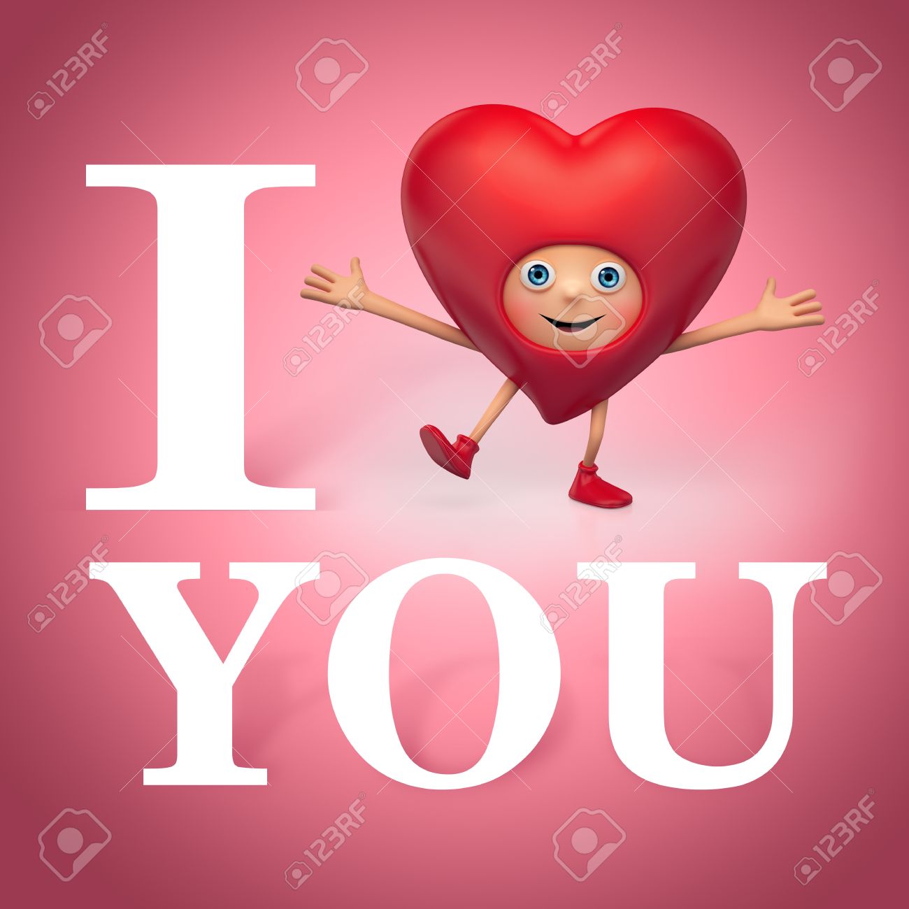valentine heart cartoon greeting