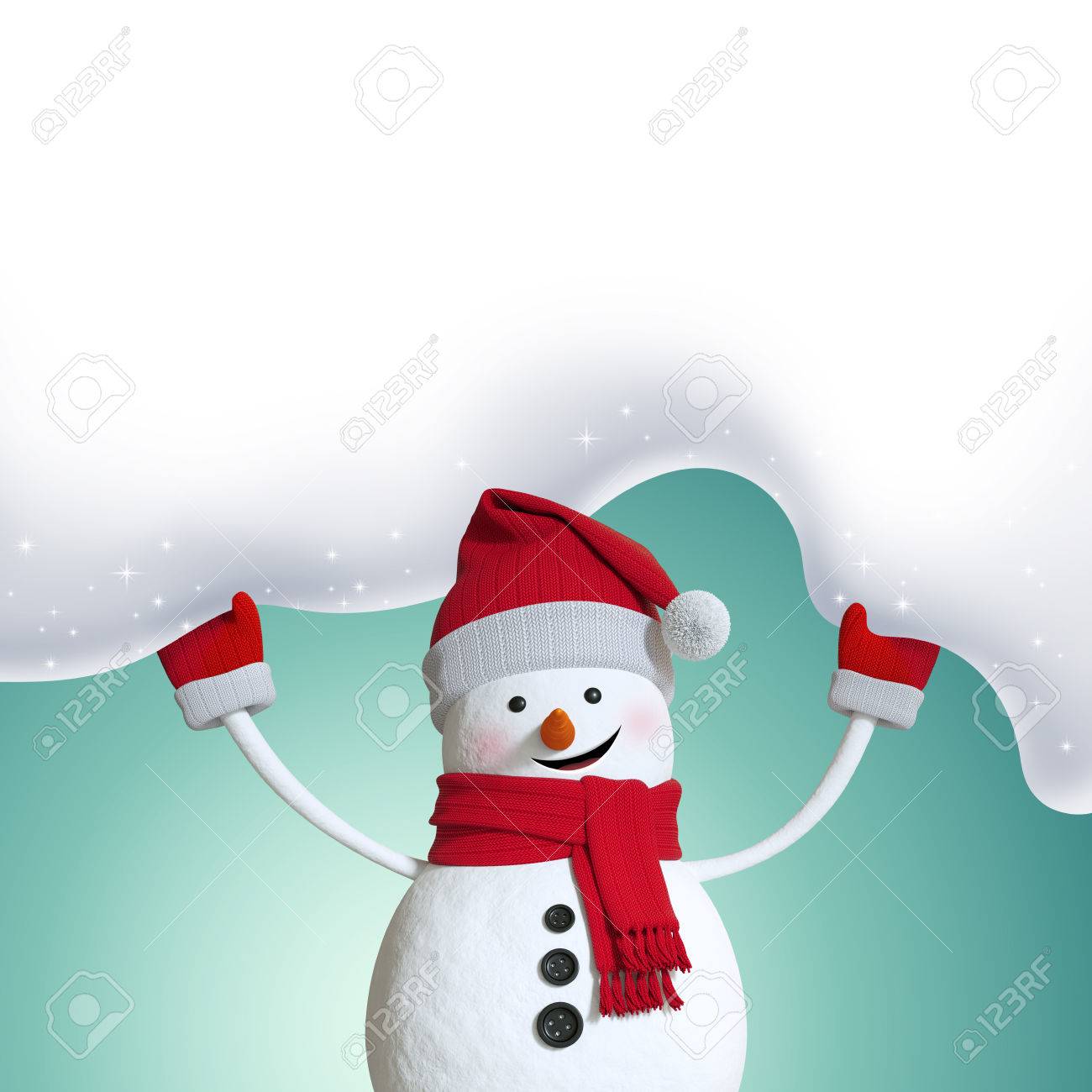 3d Snowman Holding Snow Banner Christmas Background Stock Photo Picture And Royalty Free Image Image 44651657