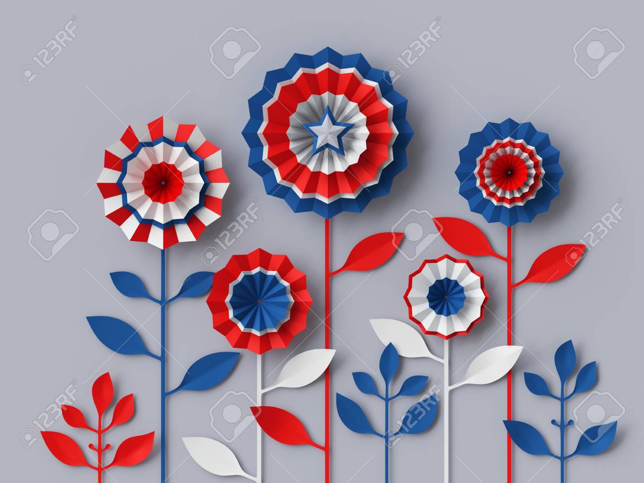 stock illustration paper flower party decorations