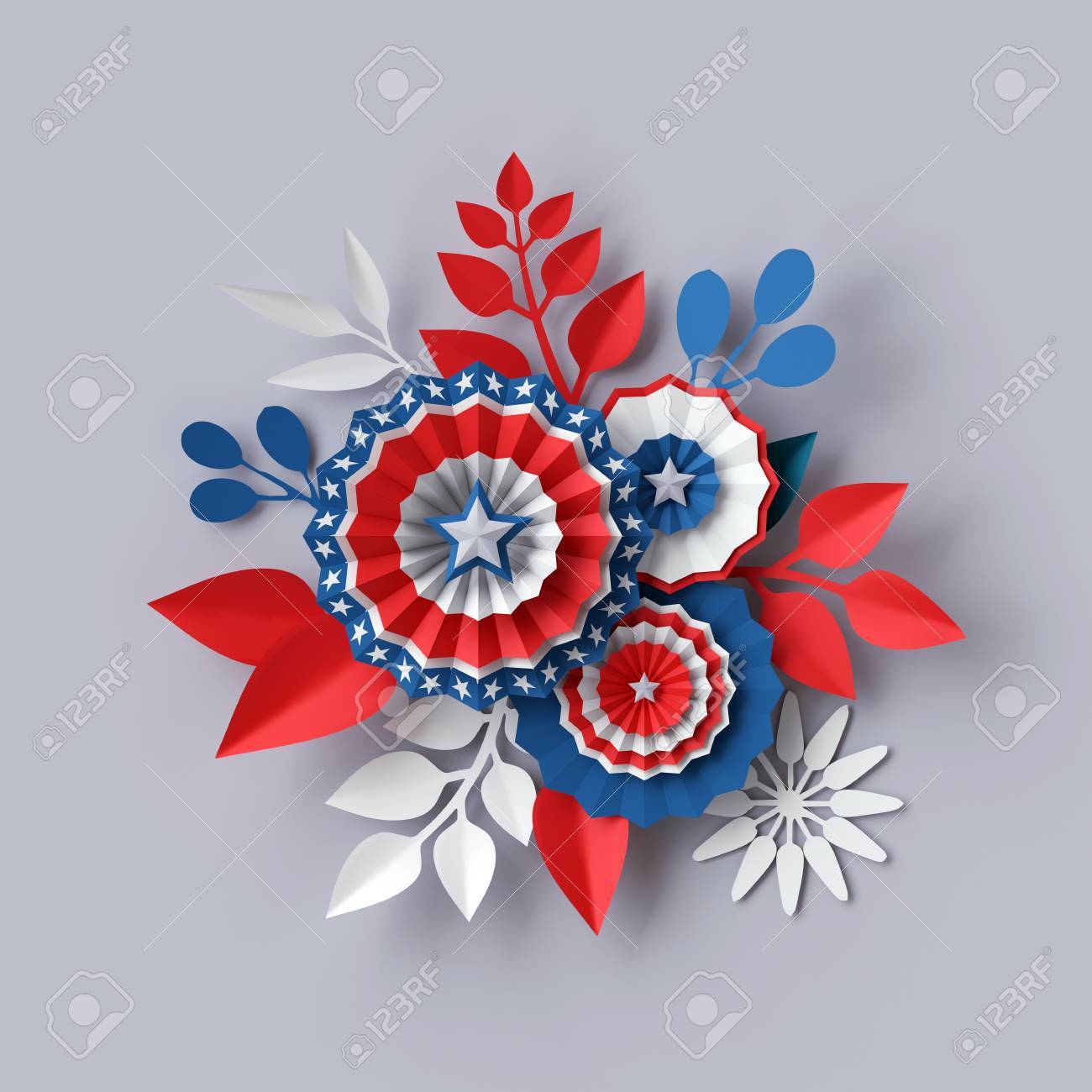 stock illustration paper flower party decorations