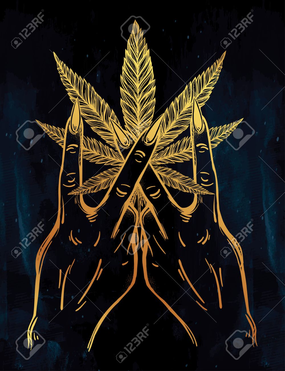 v sign hand flash weed tattoo fingers with marijuana leaf vector v sign hand flash weed tattoo fingers with marijuana leaf vector