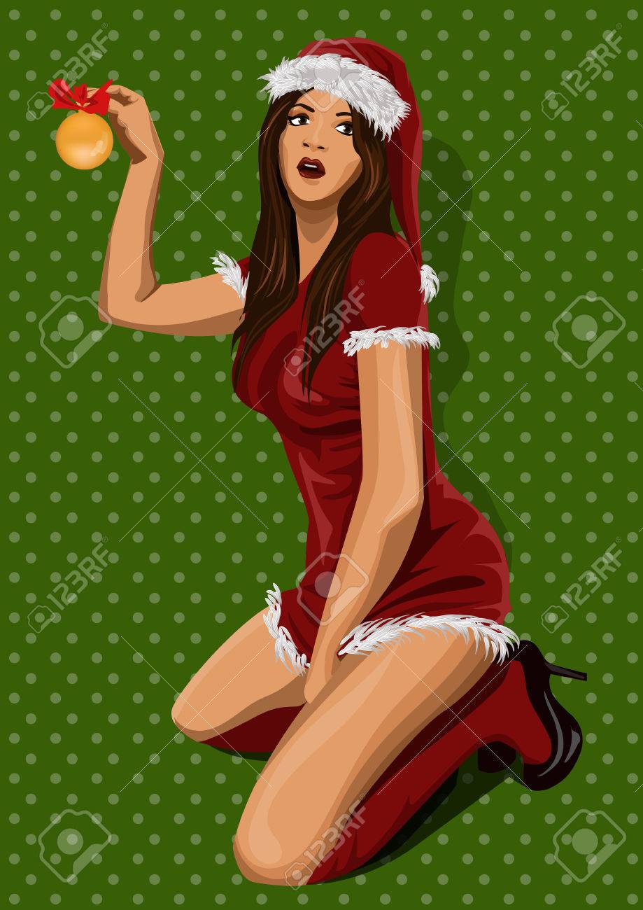 vintage-pin-up-christmas-italian-actress-totally-nude