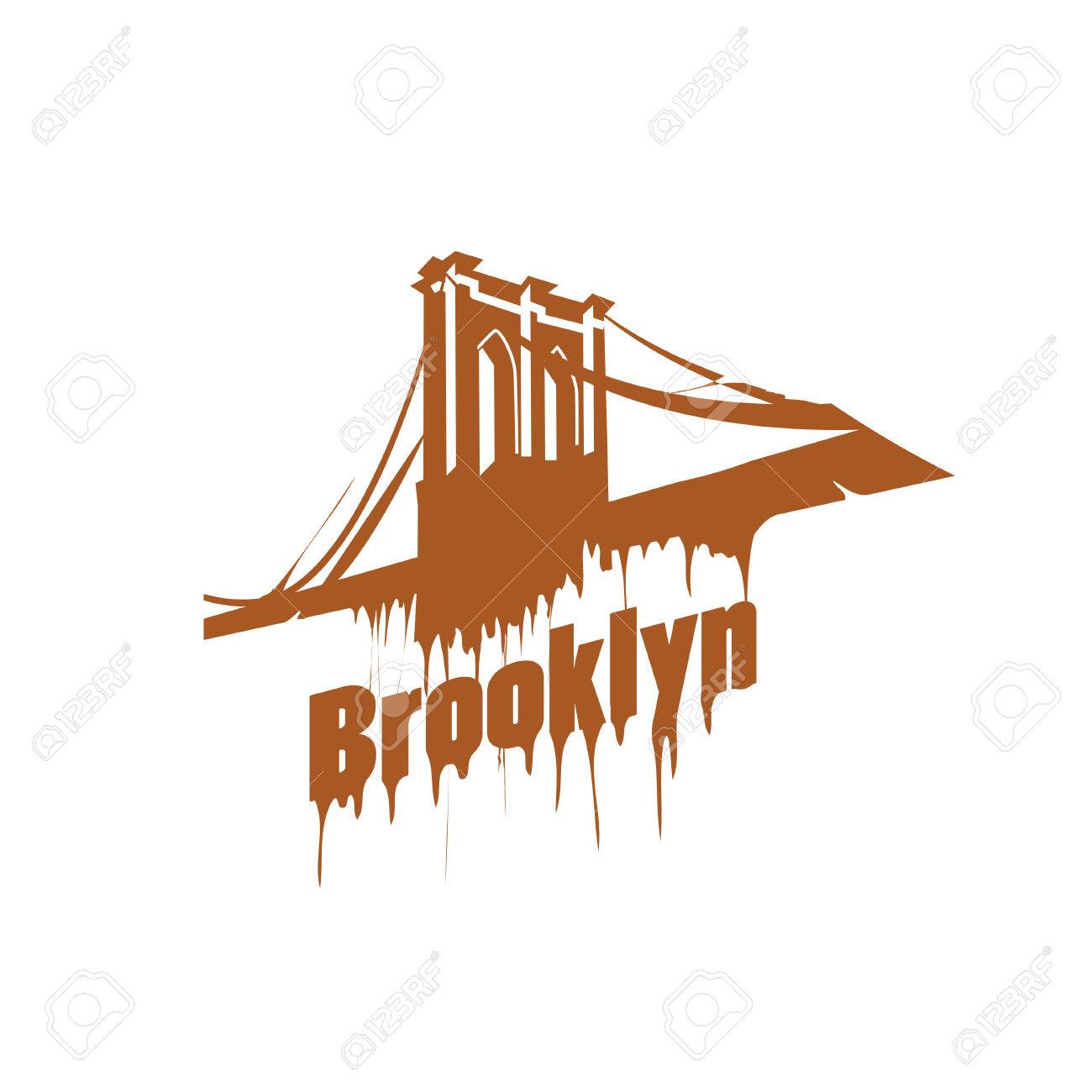 New York Brooklyn Bridge Design Emblem Royalty Free SVG, Cliparts, Vectors,  and Stock Illustration. Image 53591810.