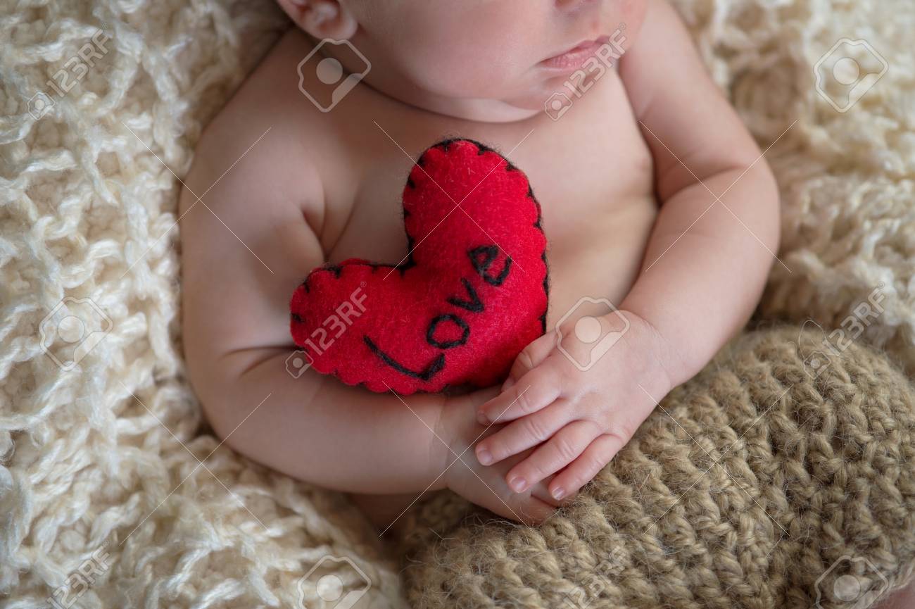 baby heart pillow