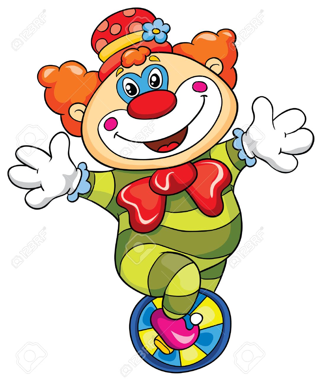 Funny clown on a white background, vector illustration - 25382813 Funny clown on a white background, vector illustration - 25382813