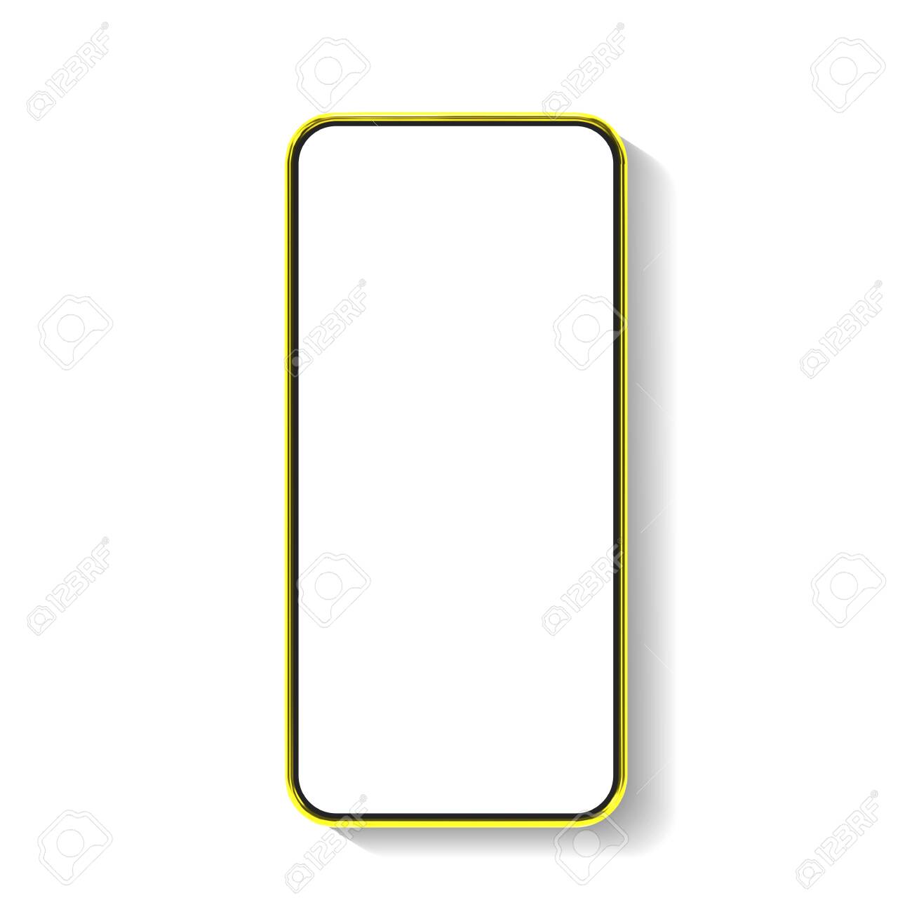 Download 3d Realistic Gold Smartphone Mockup Template For Infographics Royalty Free Cliparts Vectors And Stock Illustration Image 142052160