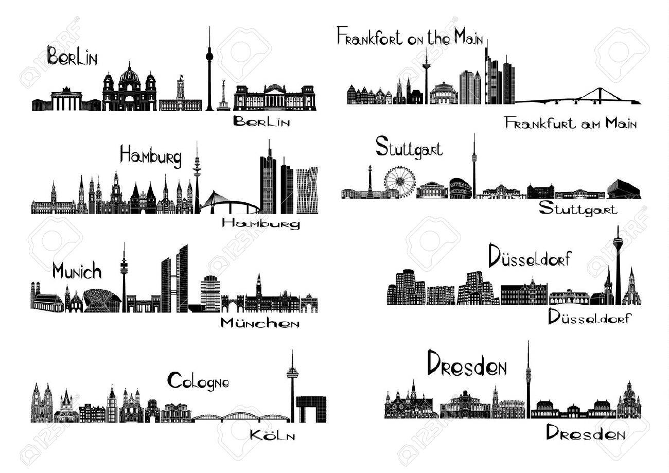 The largest cities of Germany: Berlin, Munich, Hamburg The largest cities of Germany: Berlin, Munich, Hamburg