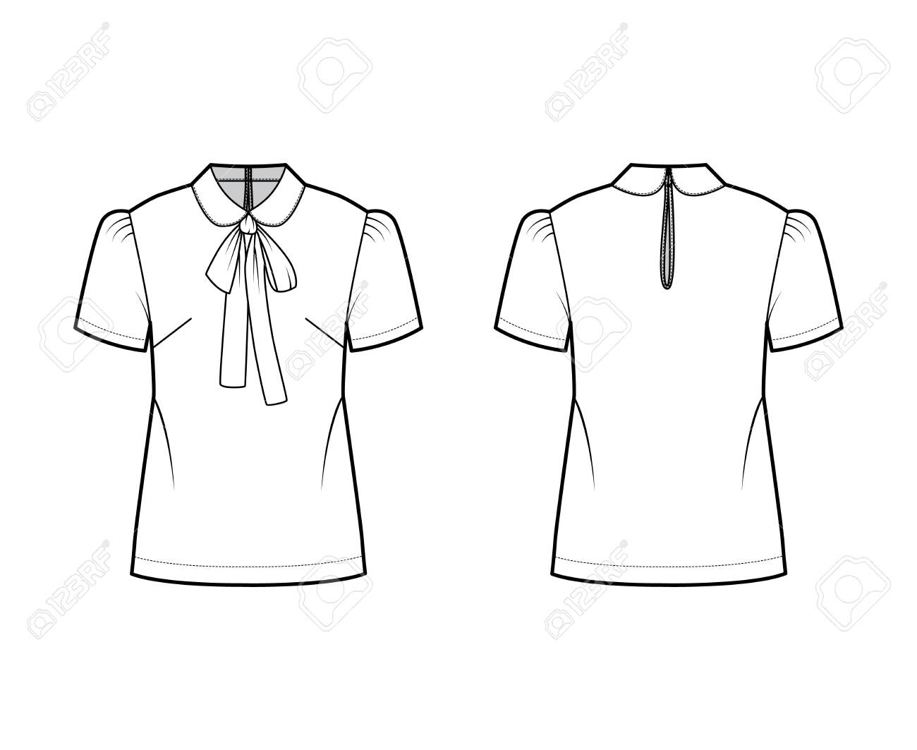 white keyhole blouse with collar