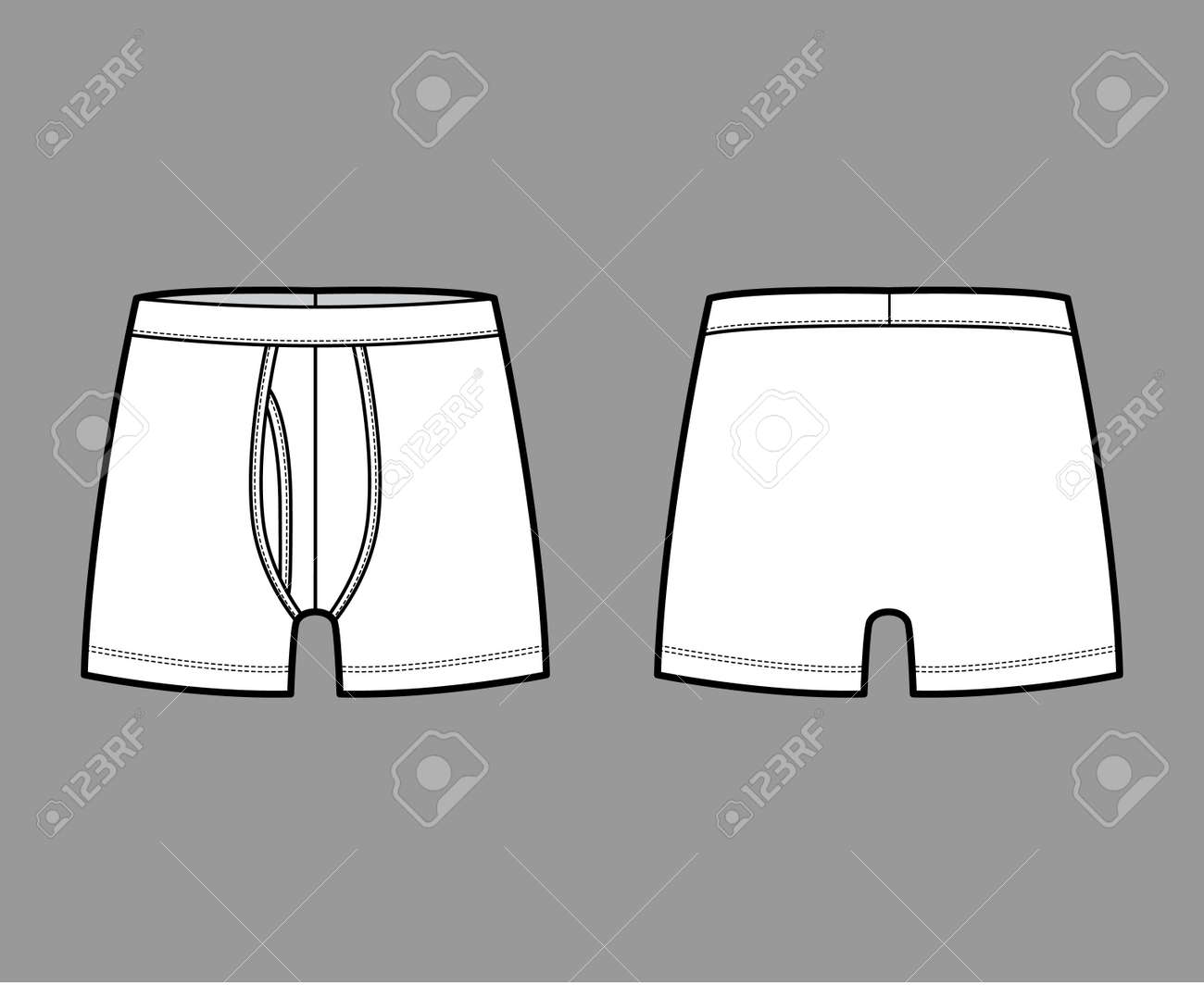 Red Boxing Boxing Boxer Shorts Drawing Merino Wool Knit Boxer