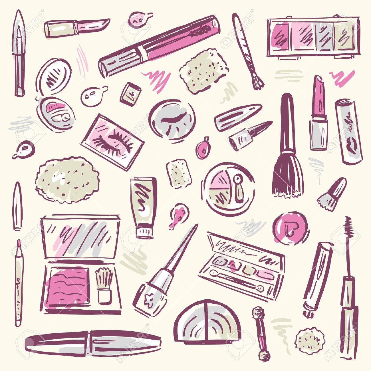 化粧品セットの図のイラスト素材 ベクタ Image 化粧品セットの図のイラスト素材 ベクタ Image