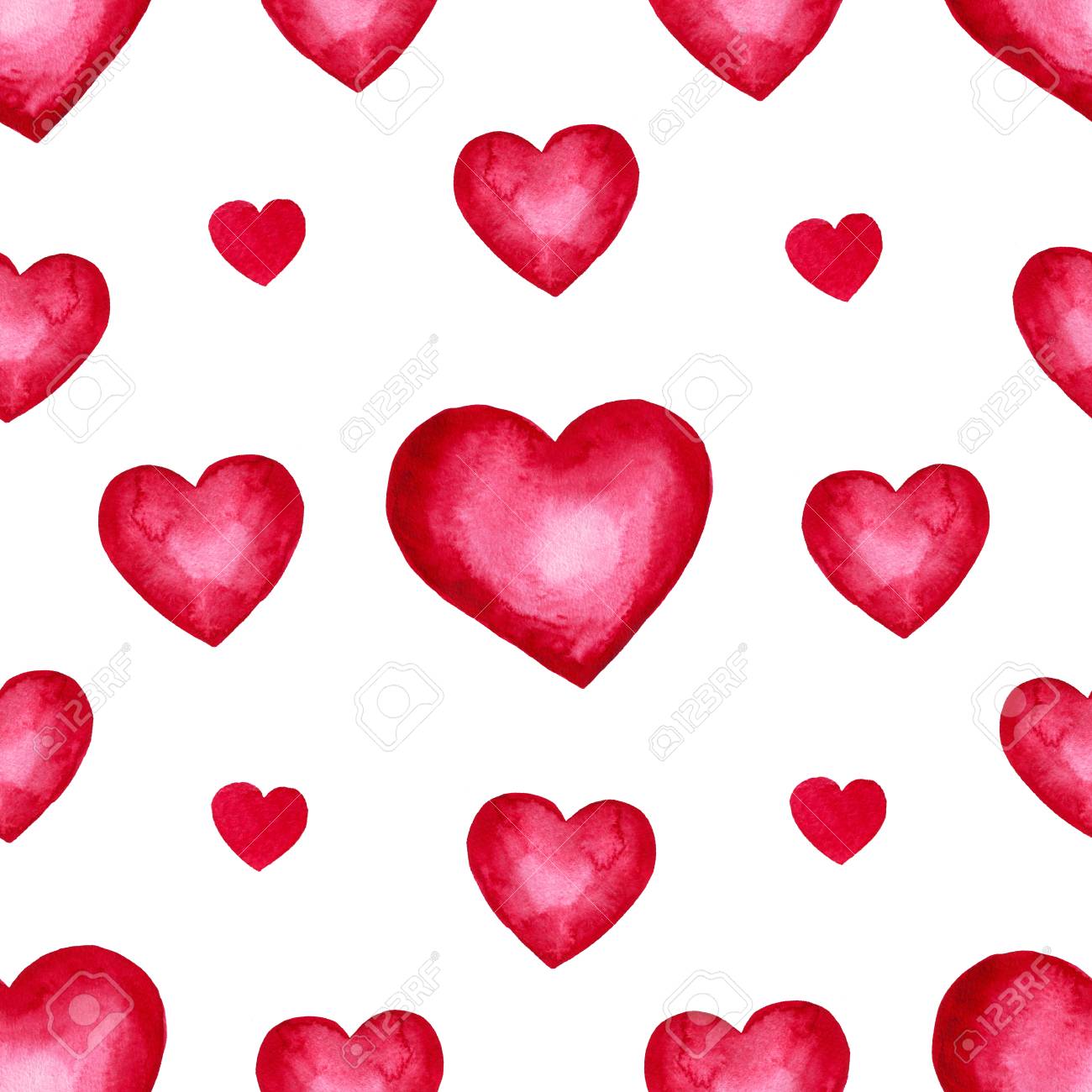 Netter Aquarell Hintergrund Rote Herzen Trendy Muster Fur Den Druck Auf Stoff Oder Web Lizenzfreie Fotos Bilder Und Stock Fotografie Image 50114974