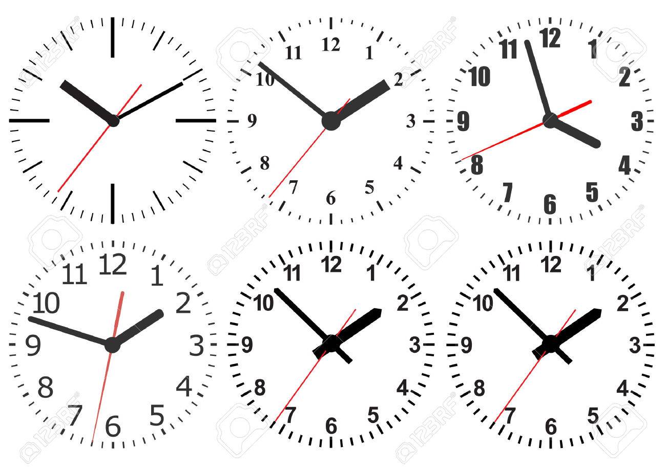 壁には デジタル時計が取り付けられました のイラスト素材 ベクタ Image