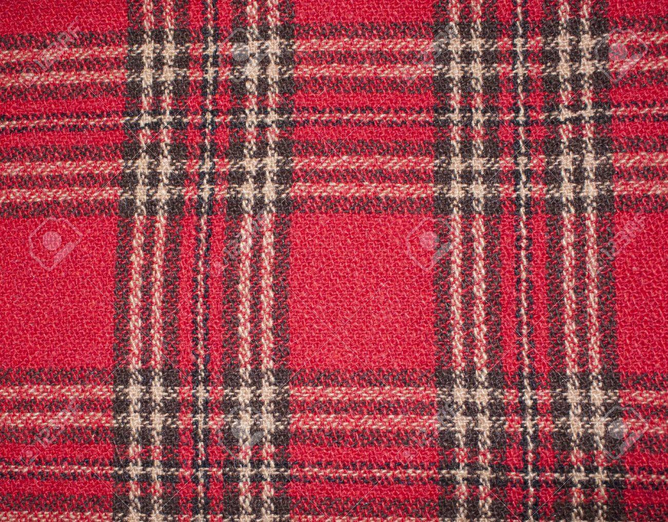 plaid fabric red orange black white stock photo picture and