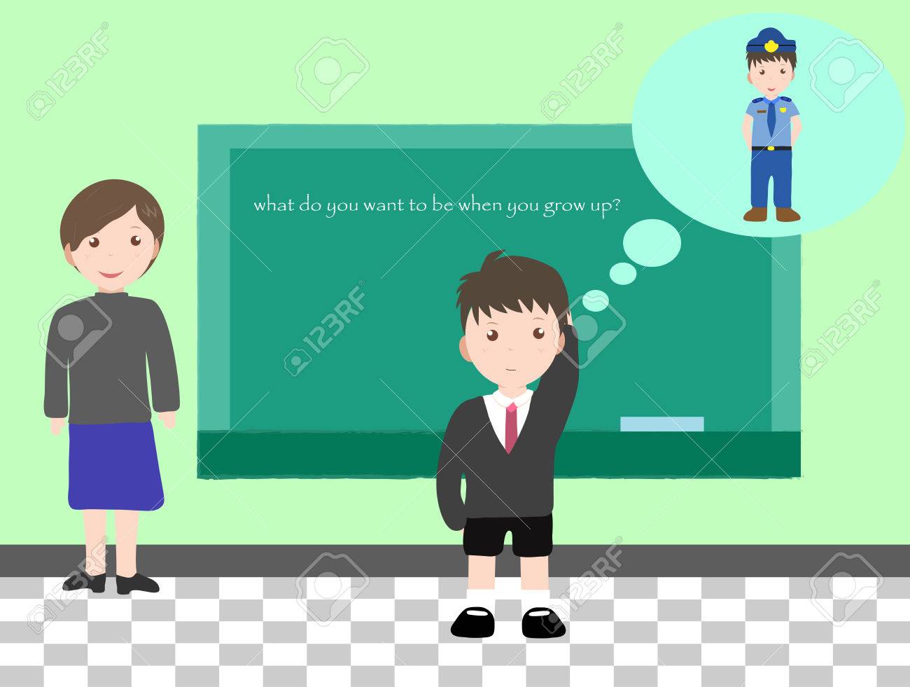 What Do You Want To Be When You Grow Up Royalty Free Cliparts Vectors And Stock Illustration Image