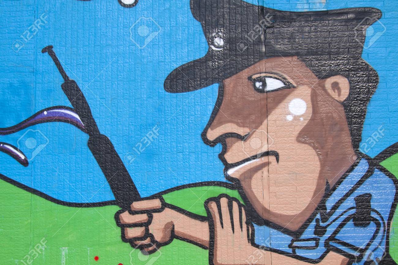 Police graphc on wall - 11987645 Police graphc on wall - 11987645