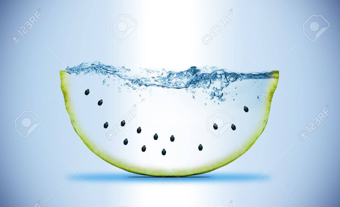 Slice Of Watermelon Wave Water Splashing Stock Photo Picture And Royalty Free Image Image 11105432