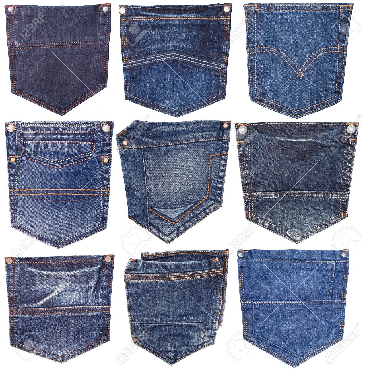 denim jeans pocket pattern