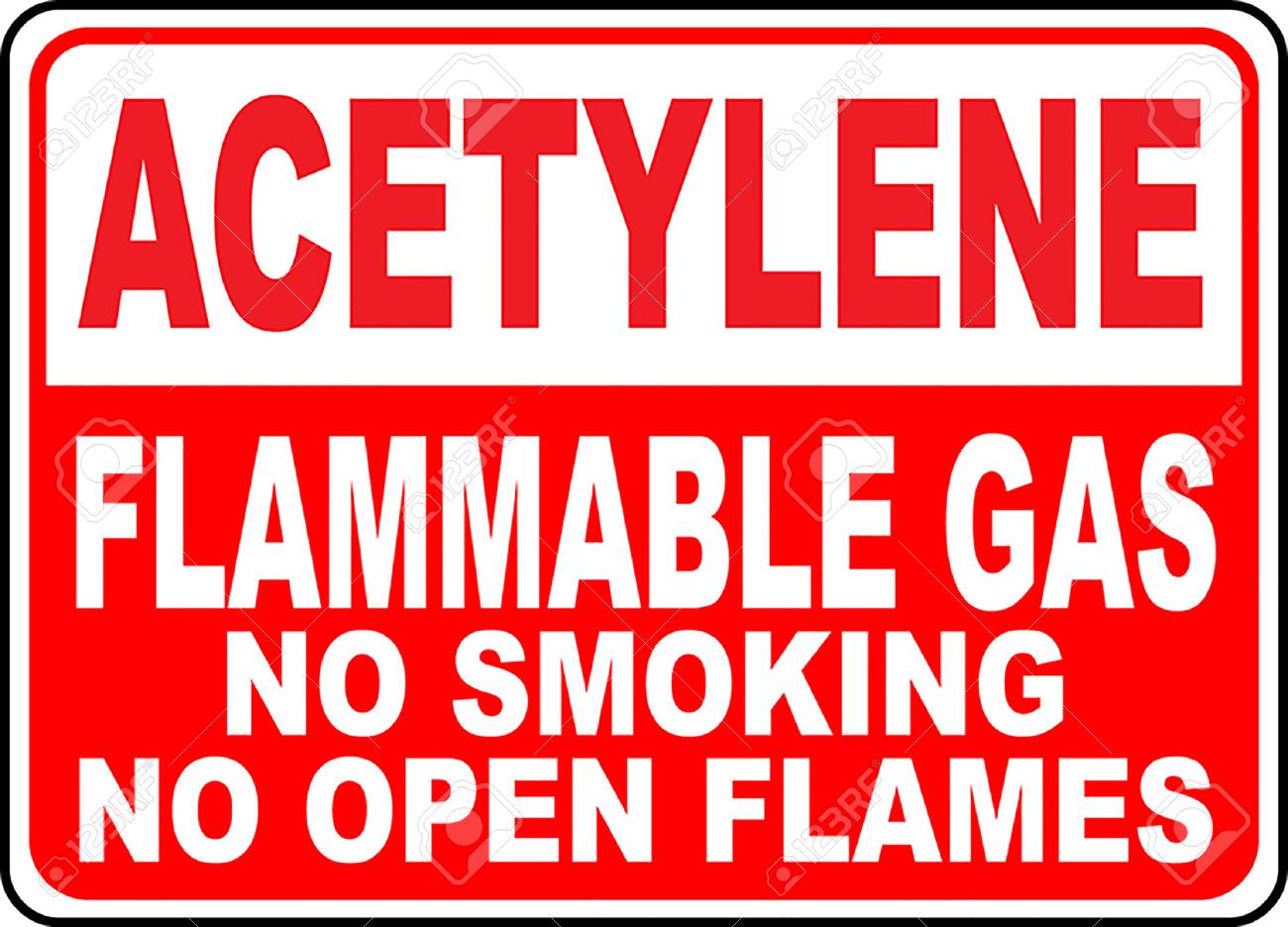 Acetylene Flammable Gas No Smoking No Open Flames Royalty Free Cliparts Vectors And Stock Illustration Image 95353431