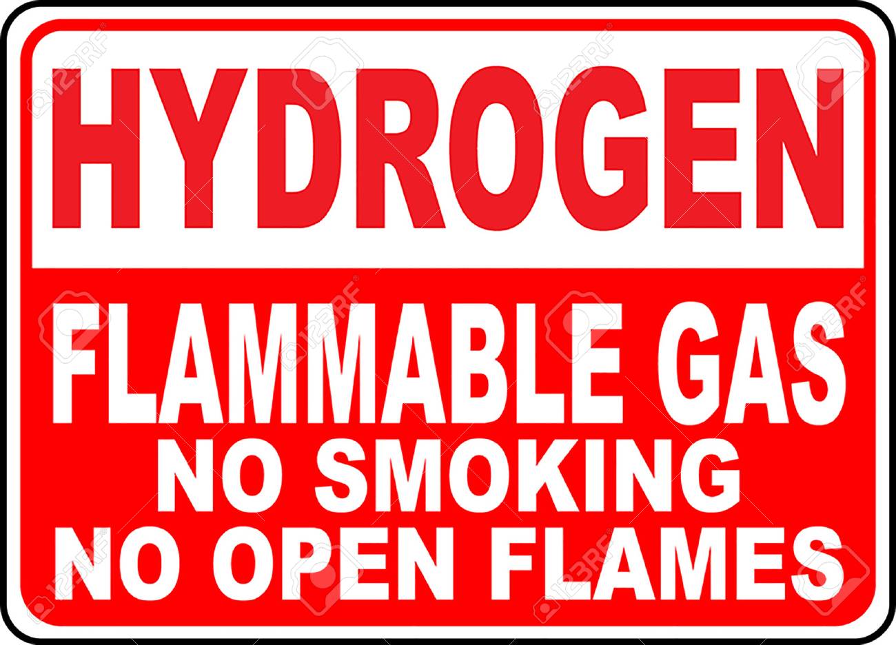 Hydrogen Flammable Gas No Smoking No Open Flames Royalty Free Cliparts Vectors And Stock Illustration Image 95353438