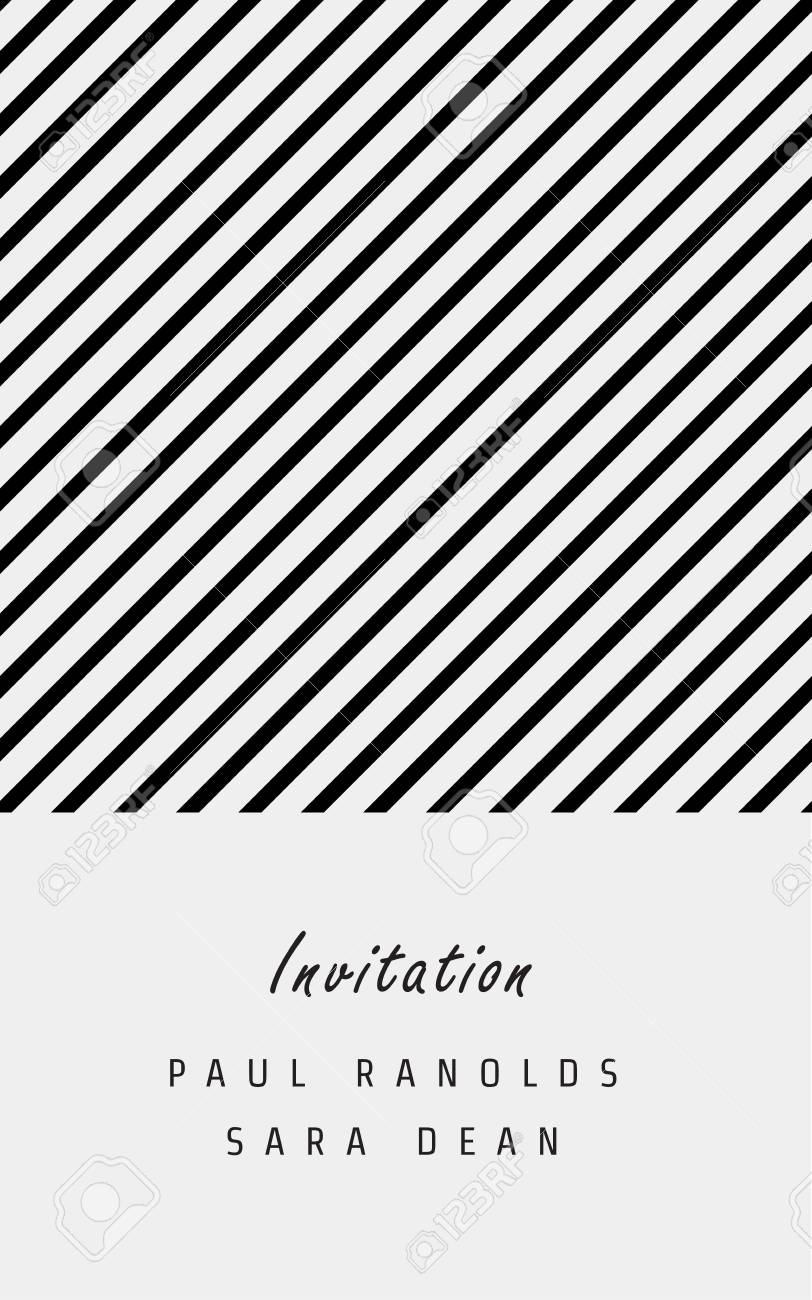 Vettore Invito Carta O Un Biglietto I Modelli Di Pattern Geometrici In Bianco E Nero Ideale Per Save The Date Biglietti Data Dellanniversario