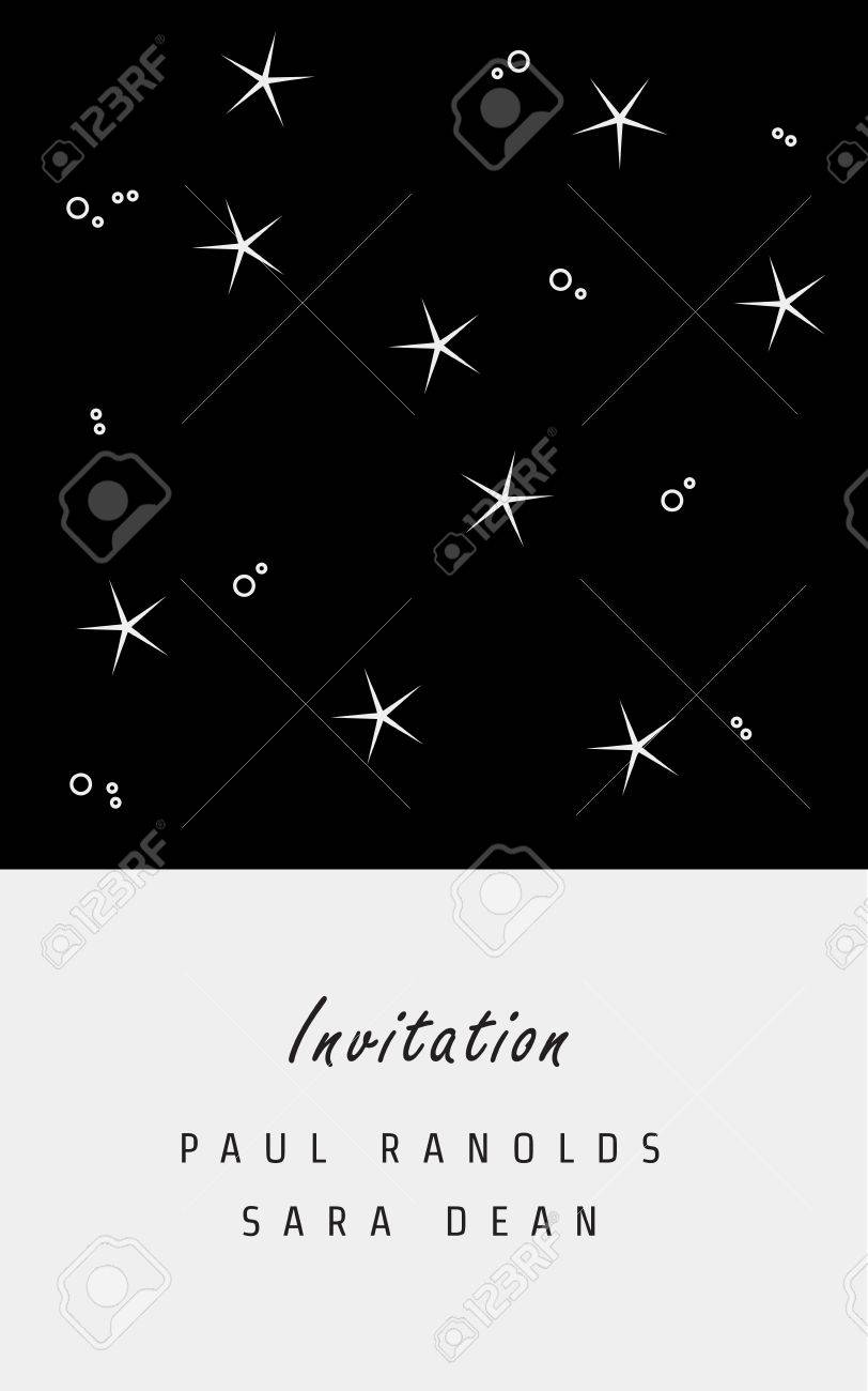 invitation card or ticket monochrome geometric pattern templates