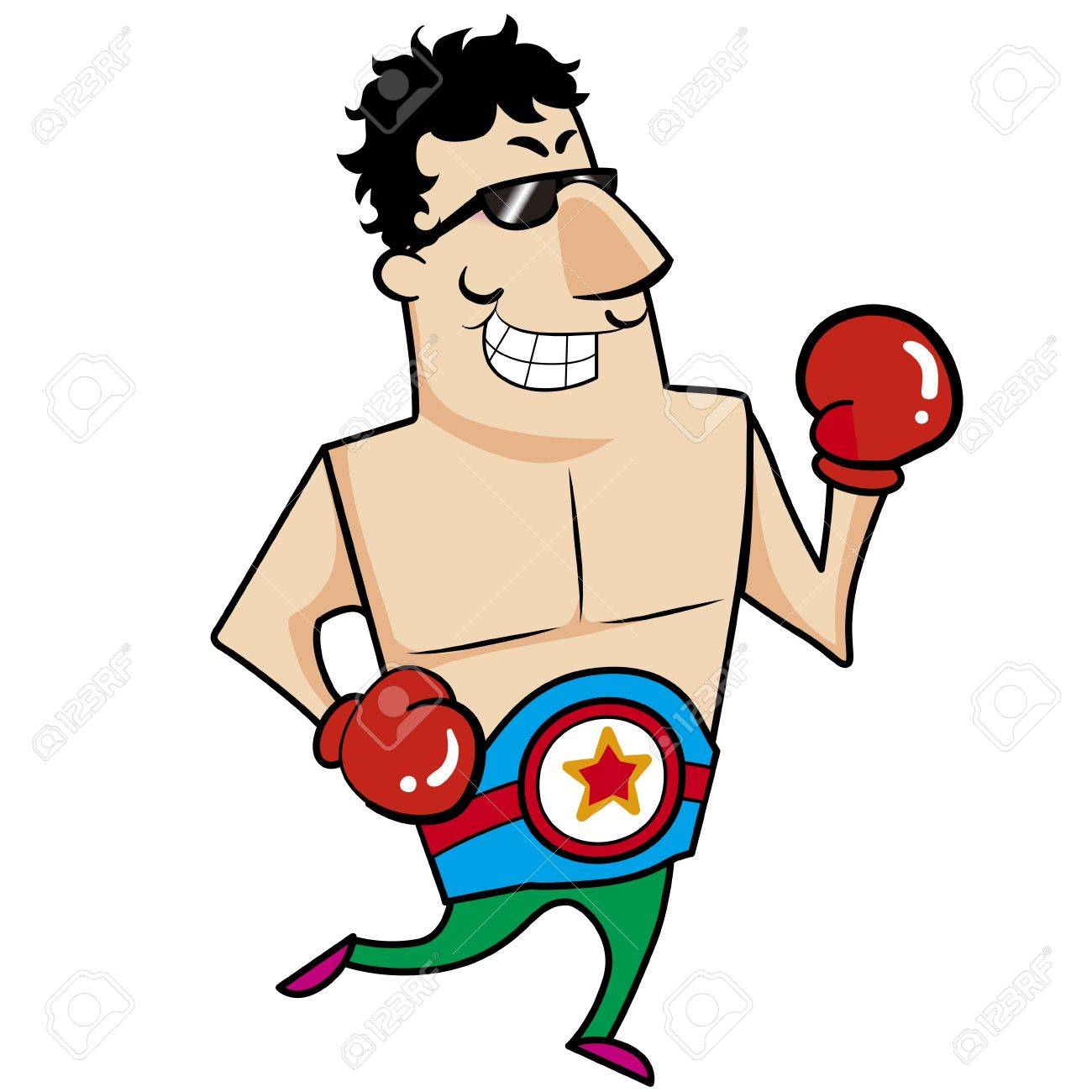 ボクシング グローブ ベクトル イラスト漫画ボクサーのイラスト素材 ベクタ Image