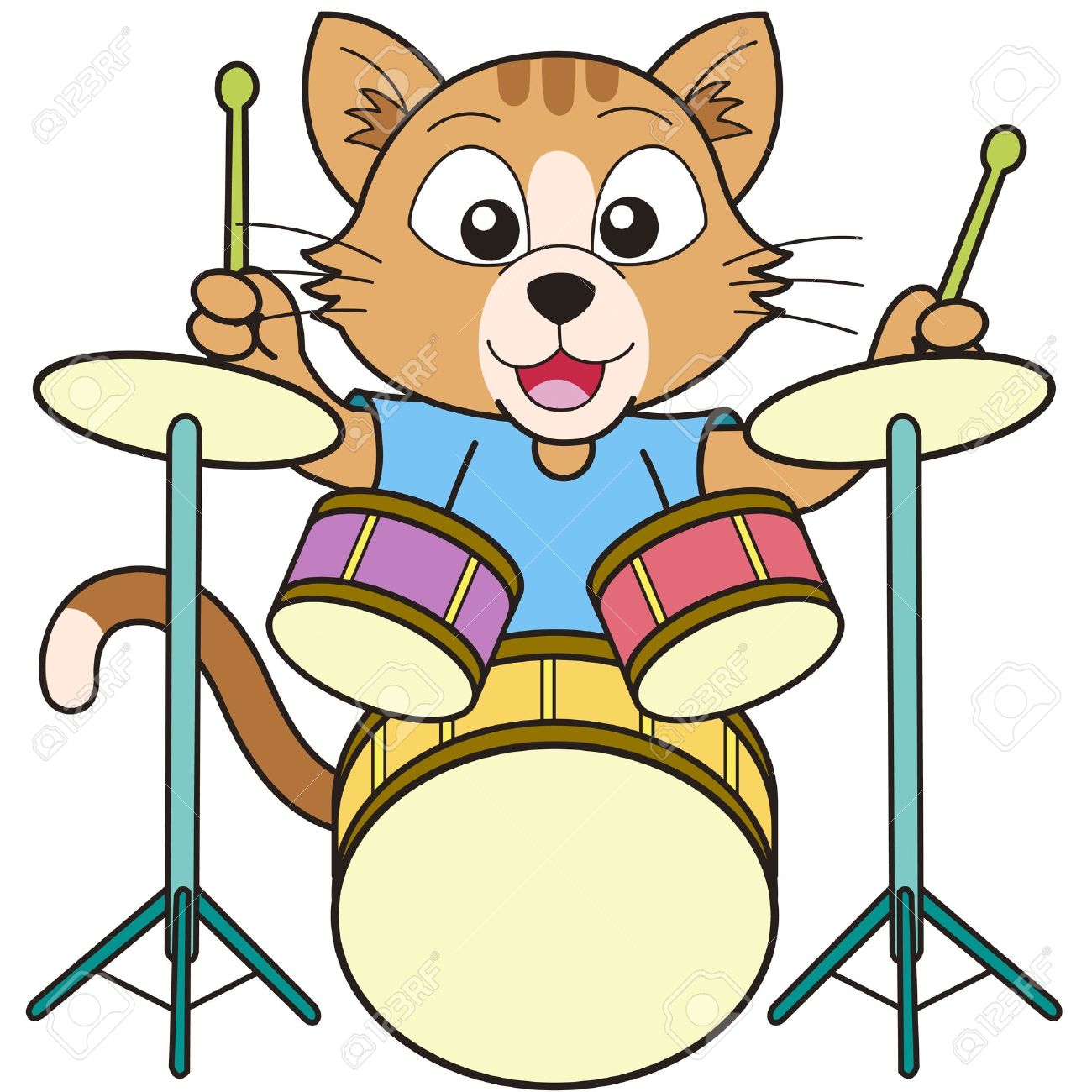 Chat De Bande Dessinee Jouant De La Batterie Clip Art Libres De Droits Vecteurs Et Illustration Image Chat De Bande Dessinee Jouant De La Batterie Clip Art Libres De Droits Vecteurs Et Illustration Image