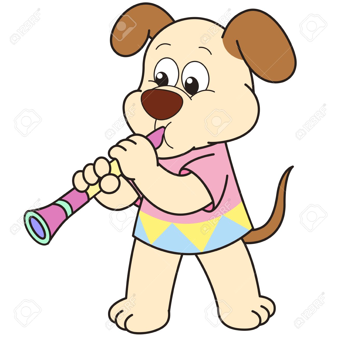 cartoon dog playing