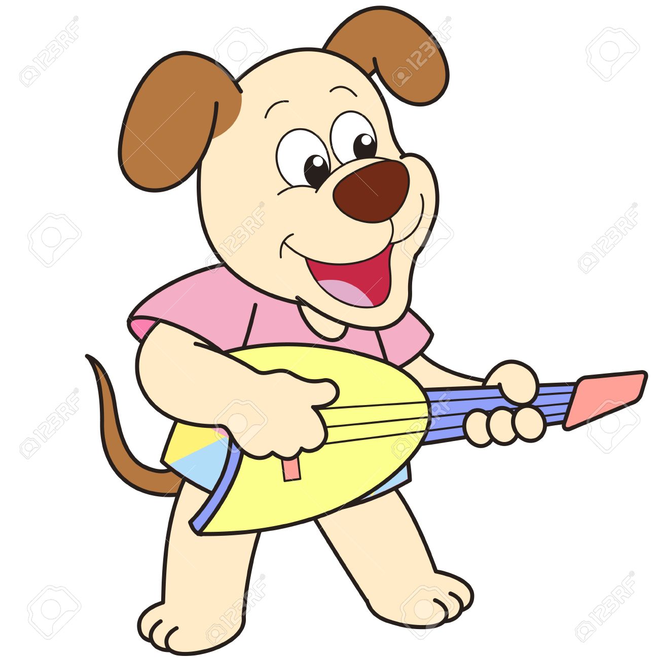 cartoon dog playing