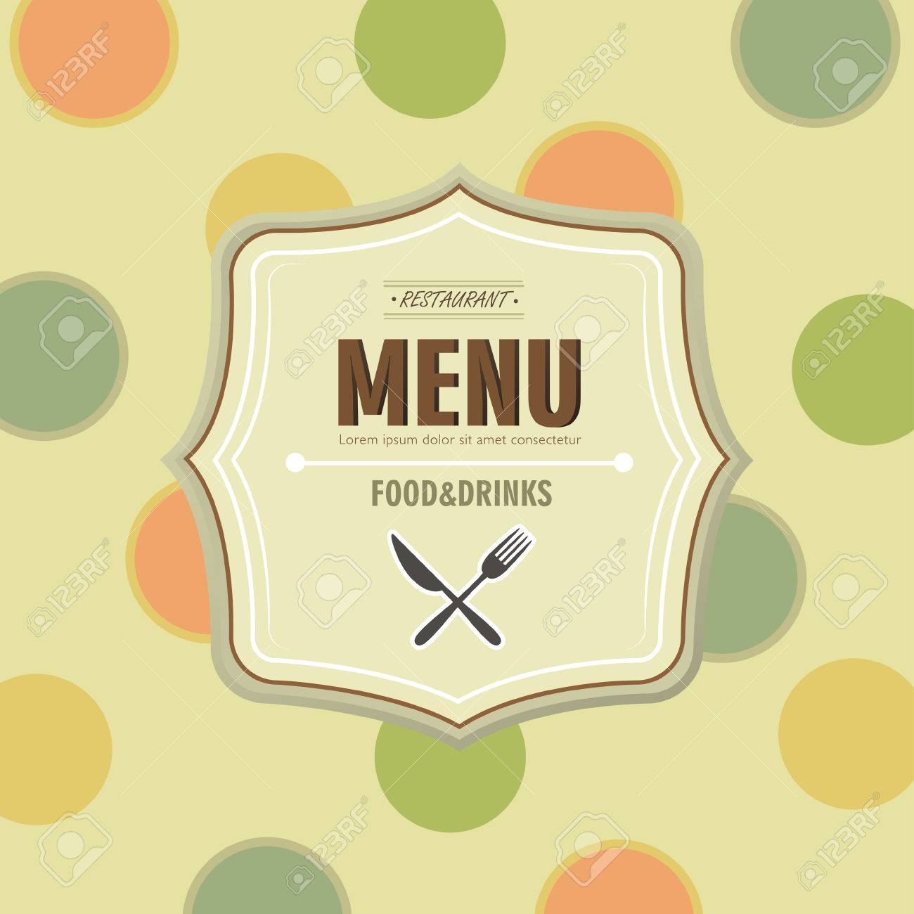 ベクトル レストラン メニュー パンフレットの表紙のデザイン テンプレート のイラスト素材 ベクタ Image