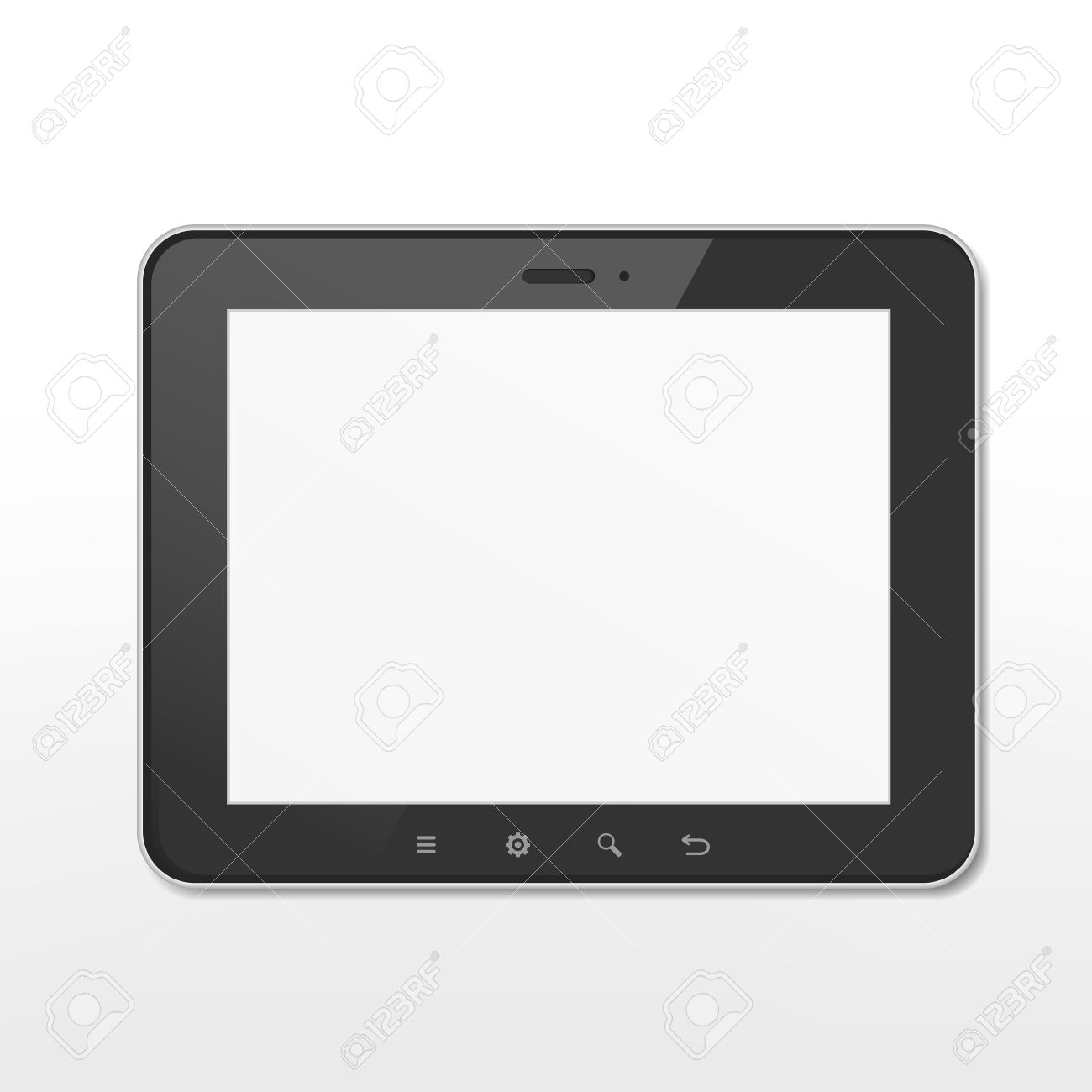 realistic blank tablet template isolated on white background royalty