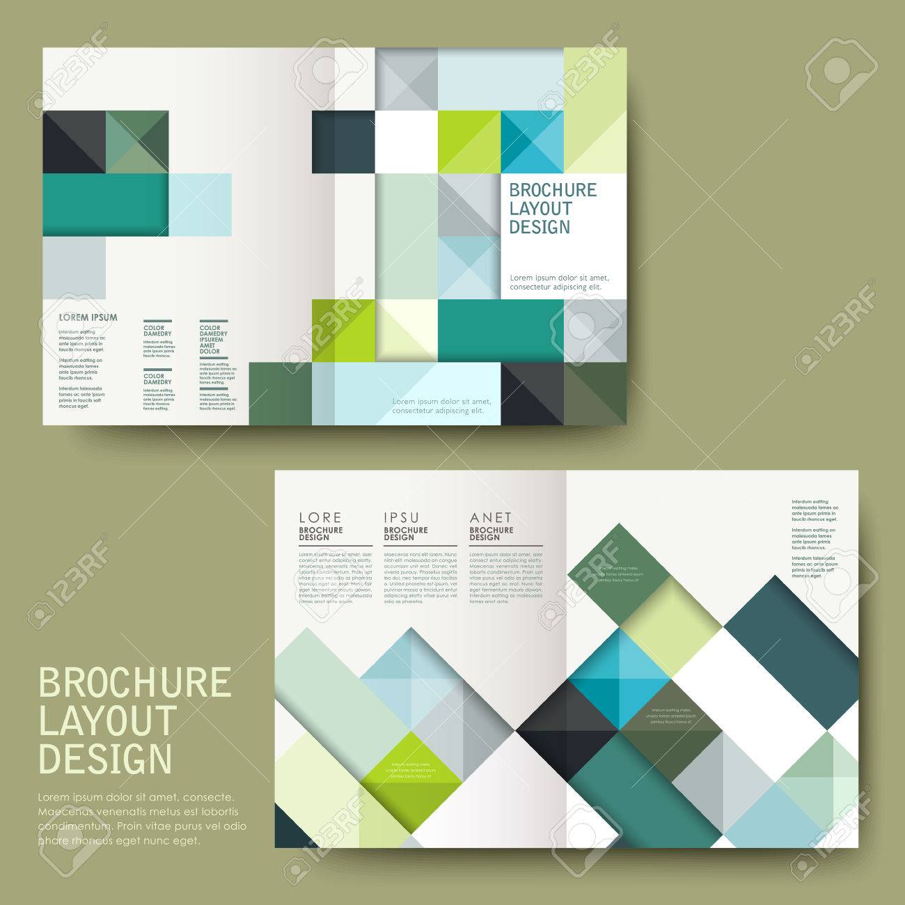 modern geometric style half fold template for business advertising half fold template