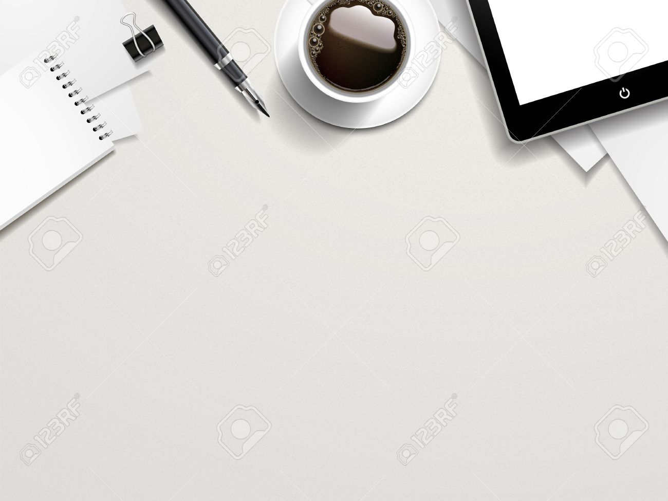 White Table Top View White Table Top View