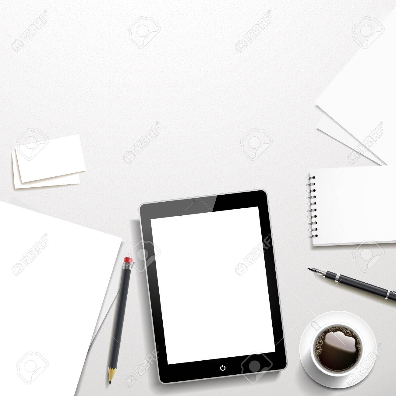 White Table Top View White Table Top View